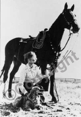 Wild Horse Annie with her dog and horse